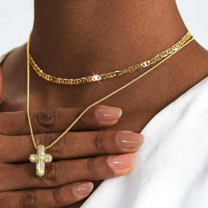 Collana Bubble Cross Delicata