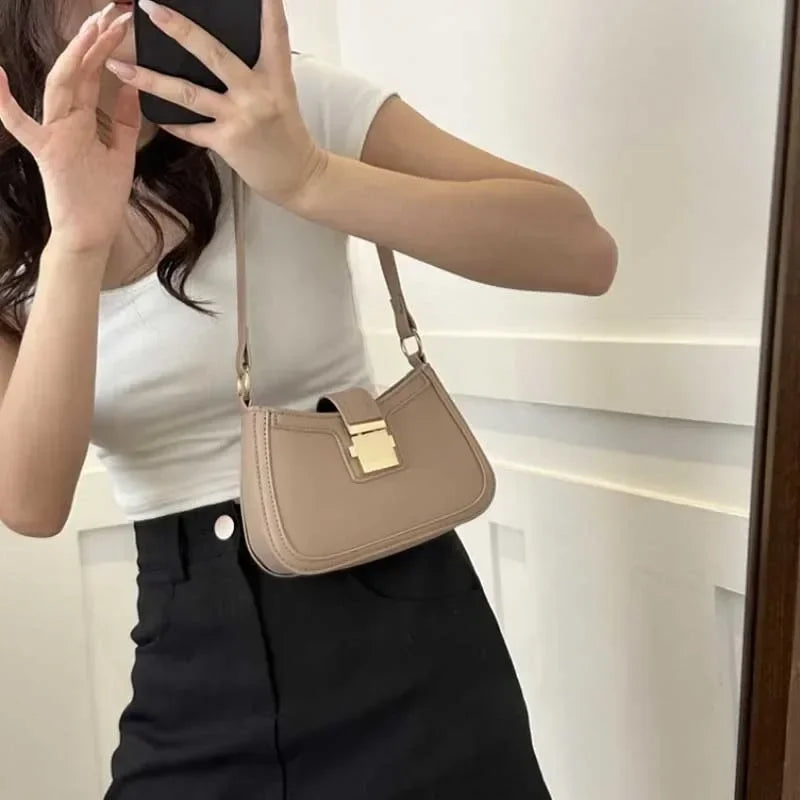 Borsa a Mano Vintage in Pelle PU