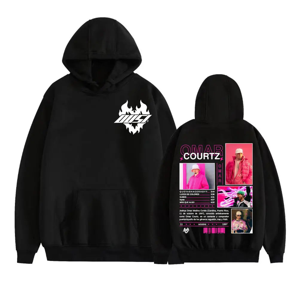 Omar Courtz Primera Musa Felpe con cappuccio grafiche Uomo Donna Abbigliamento Felpa moda Hip Hop Harajuku Felpa con cappuccio in pile casual Streetwear