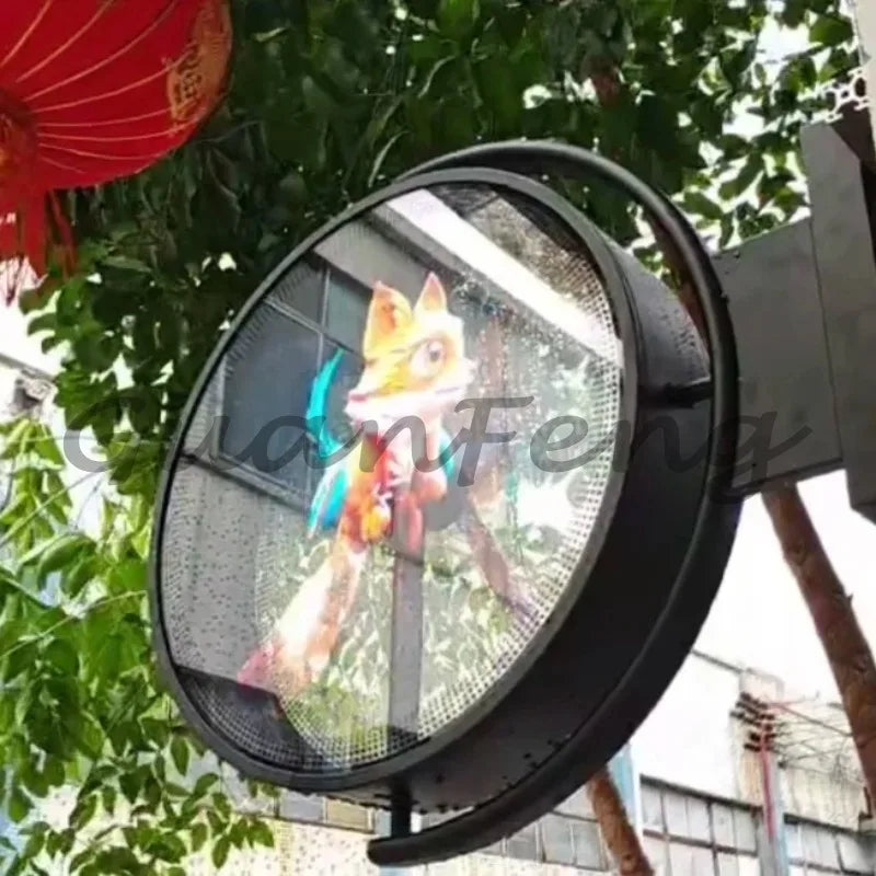 Outdoor Wall Mount Waterproof 3D Hologram LED Fan Display Single/Double Side Display 3D Hologram Advertising Equipment