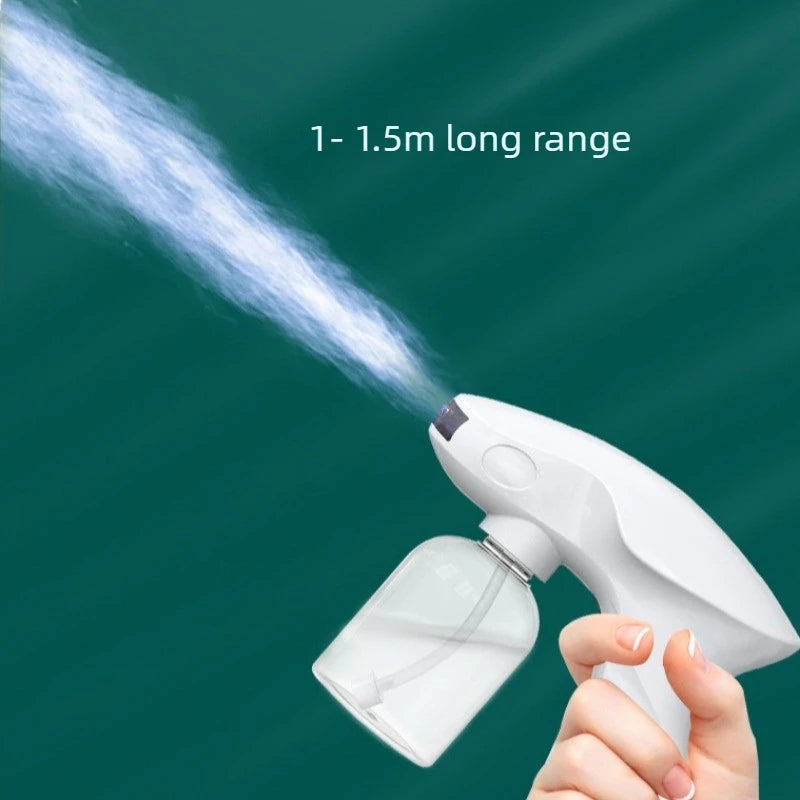 Shark Blue Light Spray Gun Wireless Nano Hair Gel Sprayer for Barber Households or Public Place Portable Disinfector