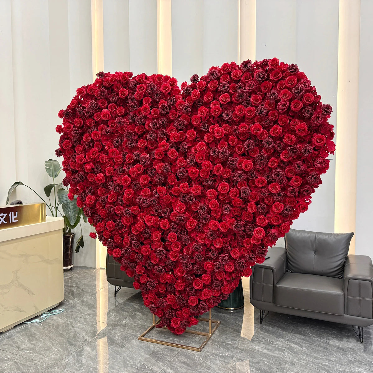 Creative Wedding Wall Decorative Wall Panels Pink Roses Rolled Up Flower Wall Background
