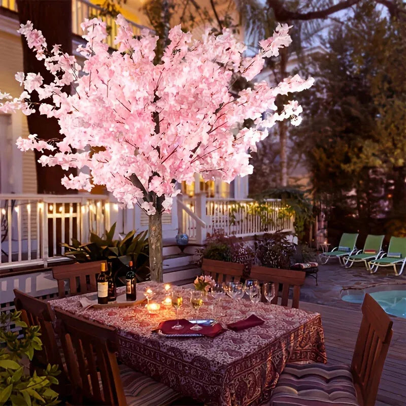 Albero di Ciliegio Artificiale Rosa 1,5m Fatto a Mano