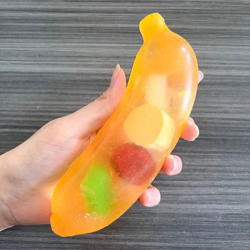 Banana Squishy Maltose Slow Rising Squeeze Toy Stress Relief ASMR Sensory Decompression Fidget Toy for Adults Party Favors Gift