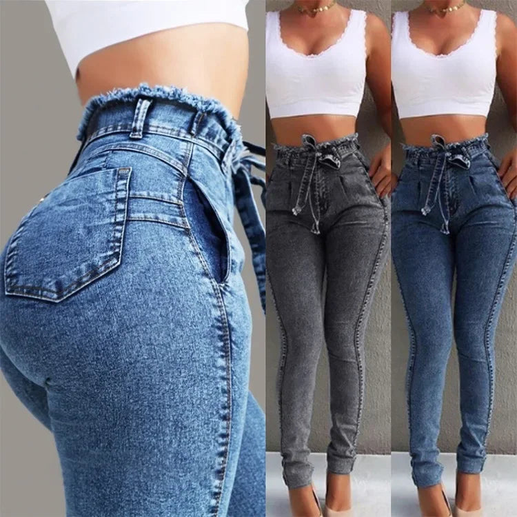 Jeans Donna Trendy in Denim 2024, Stile Streetwear Estivo, Pantaloni in Cotone, Vendita all'Ingrosso, Spedizione Diretta, Abbigliamento di Qualità dalla Fabbrica