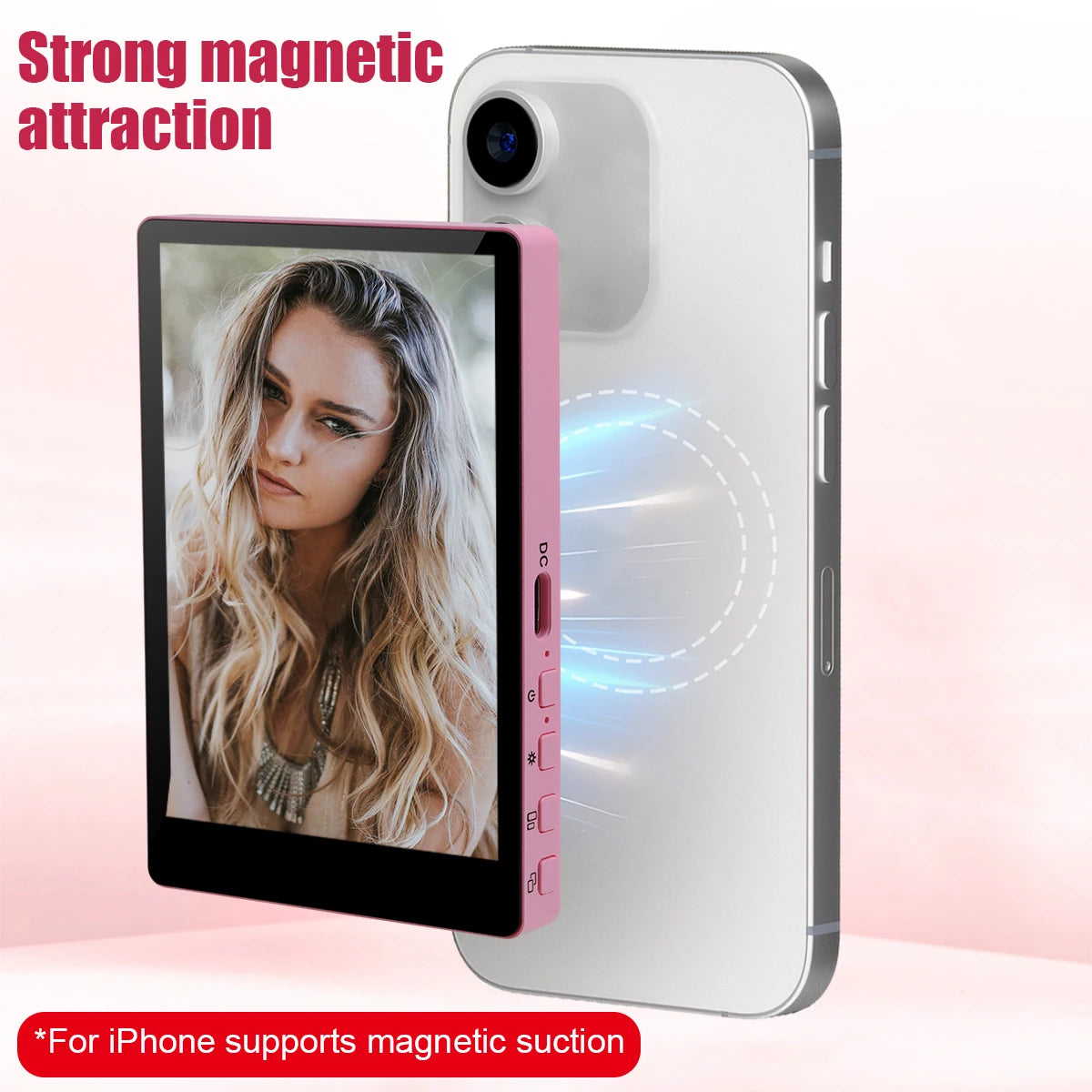 Wireless Vlog Mobile Magnetic Selfie Screen Using Phone Rear Camera for Selfie Vlog or Live Stream Compatible.