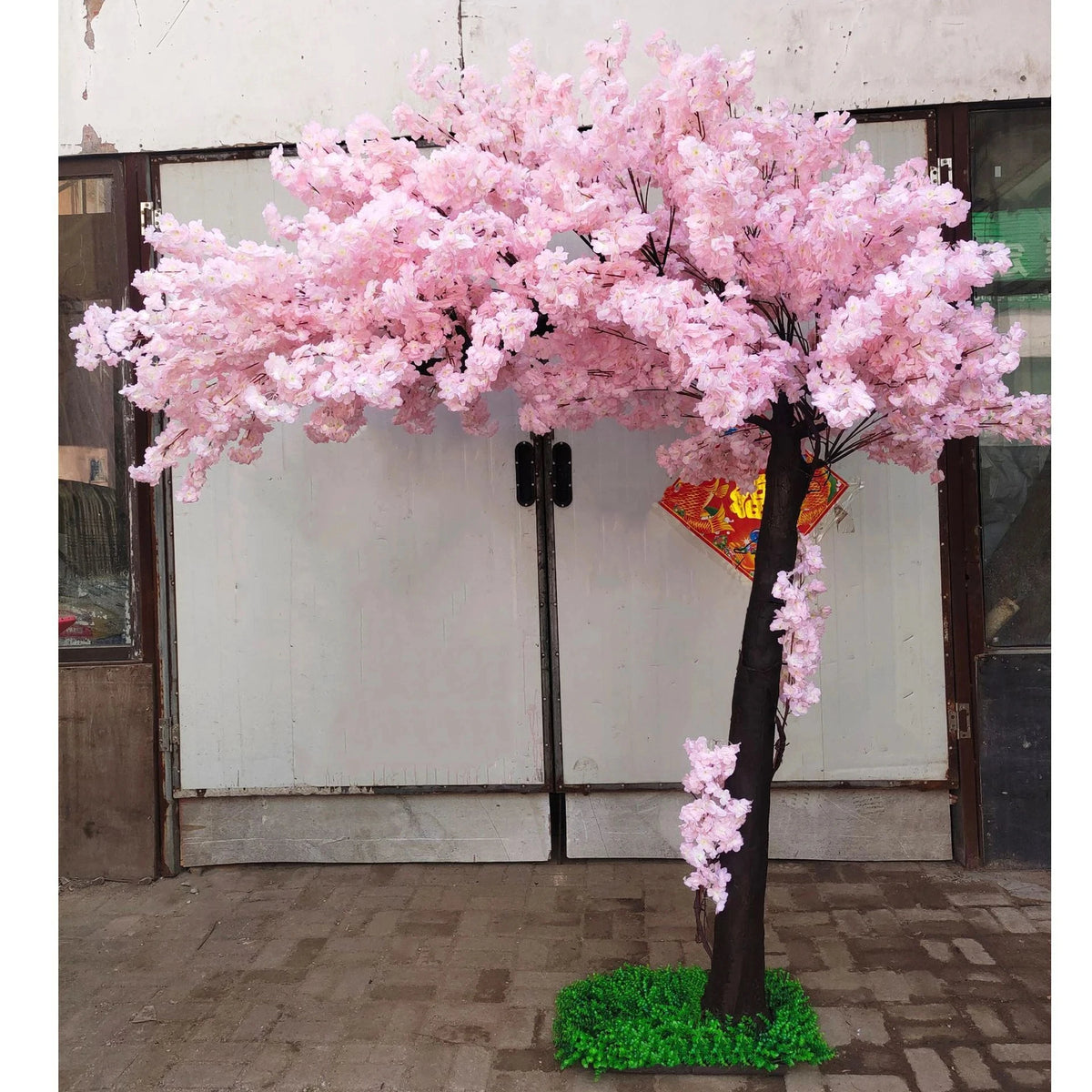 White artificial cherry blossom tree outdoor garden simulation cherry blossom tree wedding party hotel home decoration
