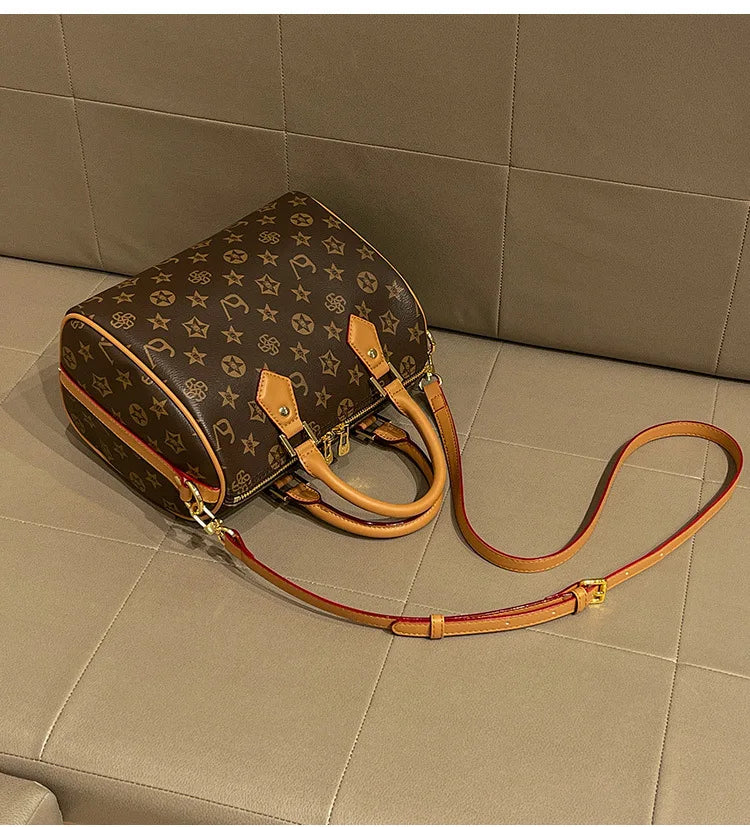 Borsa a Tracolla in Pelle per Donna, Borsa Messenger di Lusso di Marca Famosa, Design Classico ed Elegante