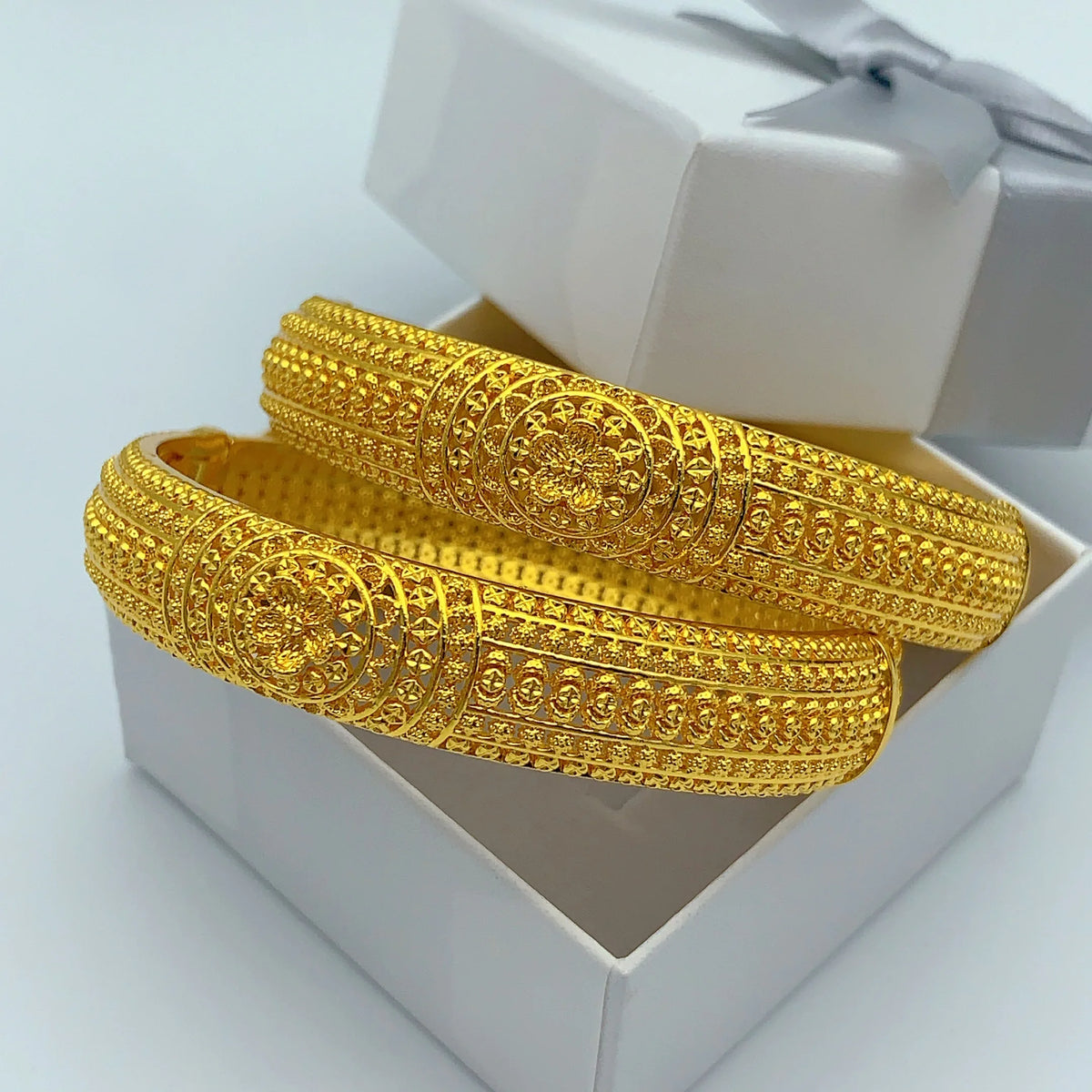 Bracciali e braccialetti di lusso placcati in oro di Dubai per donne, gioielli africani, etiopi, indiani, arabi, con ciondoli, per matrimoni e feste.