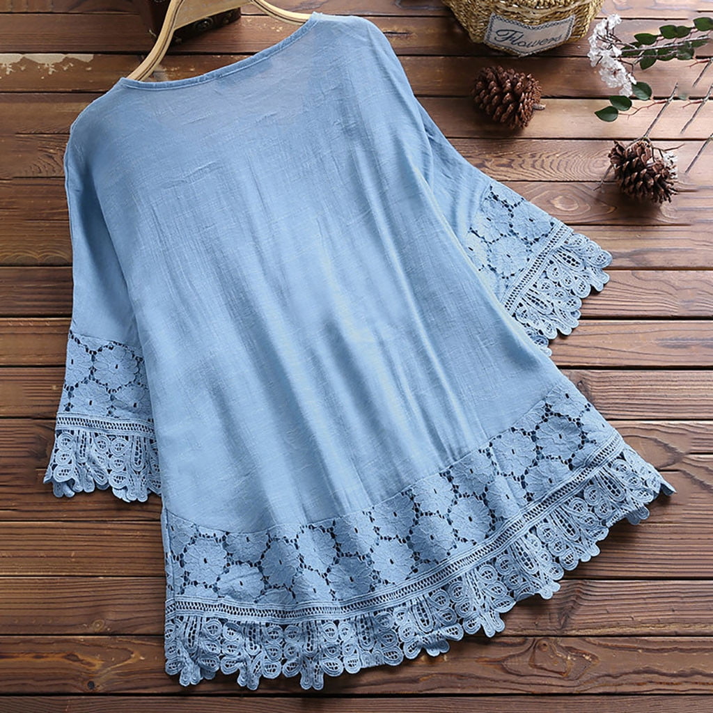 Blusa Tunica in Pizzo Plissettata