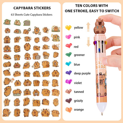 Set Cancelleria Capybara Completo con Astuccio